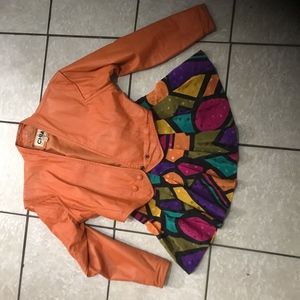 Orange Leather Jacket
